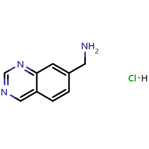 Chemical structure of Quinazolin-7-ylmethanamine hydrochloride , AChemBlock AD269428