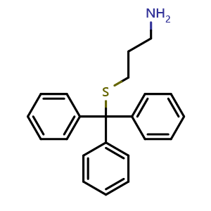 Chemical structure of 3-(Tritylthio)propan-1-amine , CAS 426828-04-8, AChemBlock AD269431