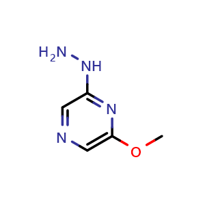 Chemical structure of 2-Hydrazinyl-6-methoxypyrazine , CAS 954227-93-1, AChemBlock AD269437