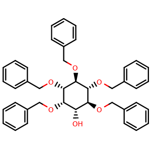 Chemical structure of 1,2,4,5,6-Pentakis-O-(phenylmethyl)-myo-inositol , CAS 13264-84-1, AChemBlock AD269448