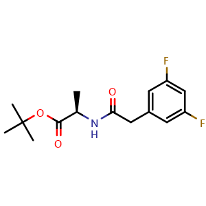Chemical structure of (R)-tert-Butyl 2-(2-(3,5-difluorophenyl)acetamido)propanoate , AChemBlock AD269457