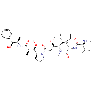 (2S,3S)-N-((3R,4S,5S)-1-((S)-2-((1R,2R)-3-(((1S,2R)-1-Hydroxy-1-phenylpropan-2-yl)amino)-1-methoxy-2-methyl-3-oxopropyl)pyrrolidin-1-yl)-3-methoxy-5-methyl-1-oxoheptan-4-yl)-N,3-dimethyl-2-((S)-3-methyl-2-(methylamino)butanamido)pentanamide