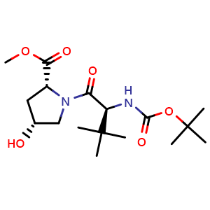 (2R,4R)-Methyl 1-((S)-2-((tert-butoxycarbonyl)amino)-3,3-dimethylbutanoyl)-4-hydroxypyrrolidine-2-carboxylate