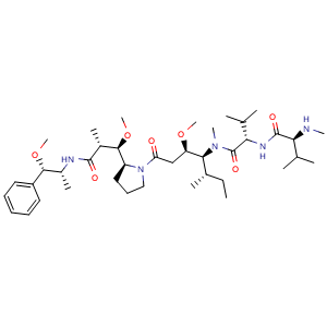 (S)-N-((3R,4S,5S)-3-Methoxy-1-((S)-2-((1R,2R)-1-methoxy-3-(((1S,2R)-1-methoxy-1-phenylpropan-2-yl)amino)-2-methyl-3-oxopropyl)pyrrolidin-1-yl)-5-methyl-1-oxoheptan-4-yl)-N,3-dimethyl-2-((S)-3-methyl-2-(methylamino)butanamido)butanamide