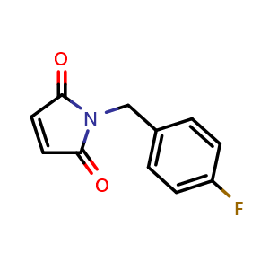 Chemical structure of 1-(4-Fluorobenzyl)-1H-pyrrole-2,5-dione , CAS 140480-99-5, AChemBlock AD269525