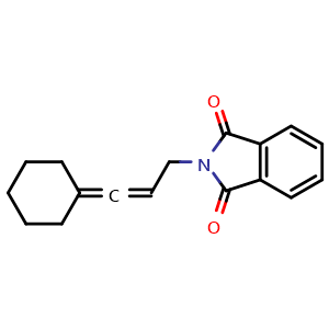 Chemical structure of 2-(3-Cyclohexylideneallyl)isoindoline-1,3-dione , CAS 2131799-57-8, AChemBlock AD269541