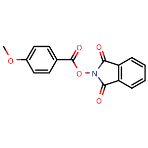 Chemical structure of 1,3-Dioxoisoindolin-2-yl 4-methoxybenzoate , CAS 67695-80-1, AChemBlock AD269545