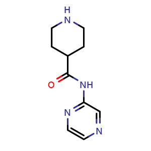 Chemical structure of n-(Pyrazin-2-yl)piperidine-4-carboxamide , CAS 1156753-74-0, AChemBlock AD269576