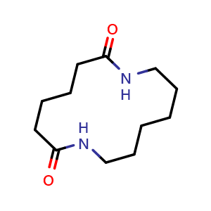 Chemical structure of 1,8-Diazacyclotetradecane-2,7-dione , CAS 4266-66-4, AChemBlock AD269592