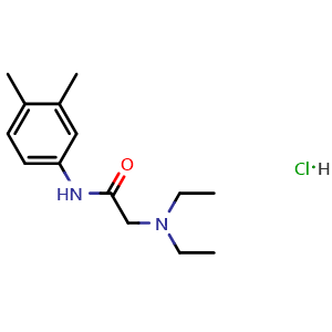 Chemical structure of 2-(Diethylamino)-N-(3,4-dimethylphenyl)acetamide hydrochloride , CAS 857170-05-9, AChemBlock AD269604
