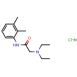 Chemical structure of 2-(Diethylamino)-N-(2,3-dimethylphenyl)acetamide hydrochloride , CAS 857170-72-0, AChemBlock AD269605