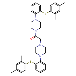 1,2-Bis(4-(2-((2,4-dimethylphenyl)thio)phenyl)piperazin-1-yl)ethanone