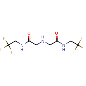 Chemical structure of 2,2'-Azanediylbis(N-(2,2,2-trifluoroethyl)acetamide) , CAS 2248680-88-6, AChemBlock AD269611