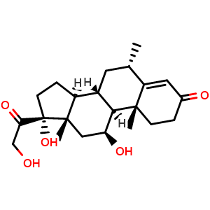 Chemical structure of 6a-Methyl hydrocortisone , CAS 1625-39-4, AChemBlock AD269612