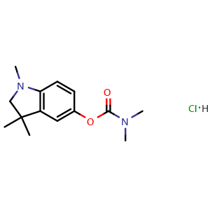 Chemical structure of 1,3,3-Trimethylindolin-5-yl dimethylcarbamate hydrochloride , CAS 4671-39-0, AChemBlock AD269633