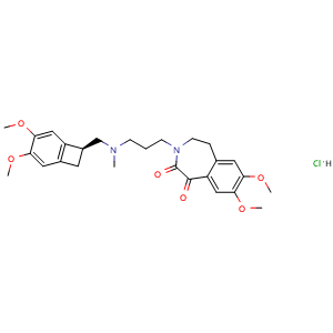(S)-3-(3-(((3,4-Dimethoxybicyclo[4.2.0]octa-1(6),2,4-trien-7-yl)methyl)(methyl)amino)propyl)-7,8-dimethoxy-4,5-dihydro-1H-benzo[d]azepine-1,2(3H)-dione hydrochloride