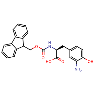 Chemical structure of Fmoc-3-amino-L-tyrosine , CAS 726181-70-0, AChemBlock AD269665