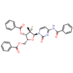 (2R,3S,4S,5S)-5-(4-Benzamido-2-oxopyrimidin-1(2H)-yl)-2-((benzoyloxy)methyl)-4-fluoro-4-methyltetrahydrofuran-3-yl benzoate