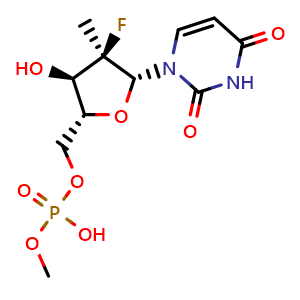 ((2R,3R,4R,5R)-5-(2,4-Dioxo-3,4-dihydropyrimidin-1(2H)-yl)-4-fluoro-3-hydroxy-4-methyltetrahydrofuran-2-yl)methyl methyl hydrogen phosphate