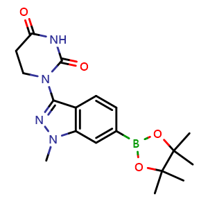1-[1-Methyl-6-(4,4,5,5-tetramethyl-1,3,2-dioxaborolan-2-yl)indazol-3-yl]hexahydropyrimidine-2,4-dione