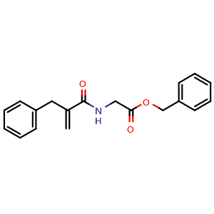 Chemical structure of Benzyl 2-(2-benzylacrylamido)acetate , CAS 87428-99-7, AChemBlock AD269729