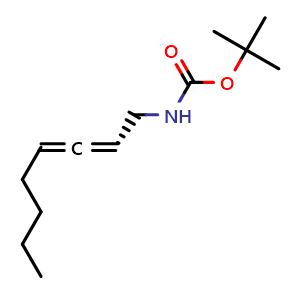 Chemical structure of Tert-butyl (S)-octa-2,3-dien-1-ylcarbamate , AChemBlock AD269736