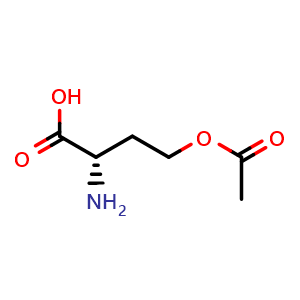 Chemical structure of (2S)-4-(Acetyloxy)-2-aminobutanoic acid , CAS 7540-67-2, AChemBlock AD269775