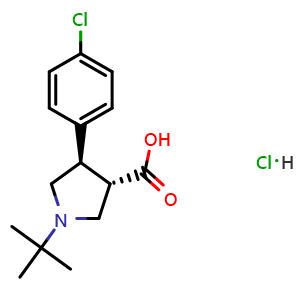 (3S,4R)-1-(tert-Butyl)-4-(4-chlorophenyl)pyrrolidine-3-carboxylic acid hydrochloride