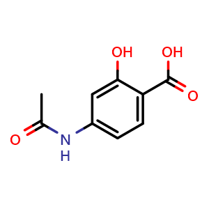 Chemical structure of 4-Acetamido-2-hydroxybenzoic acid , CAS 50-86-2, AChemBlock AD269786