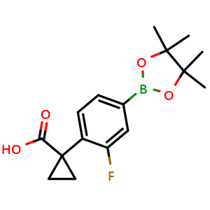 1-(2-Fluoro-4-(4,4,5,5-tetramethyl-1,3,2-dioxaborolan-2-yl)phenyl)cyclopropane-1-carboxylic acid
