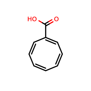 Chemical structure of 1,3,5,7-Cyclooctatetraene-1-carboxylic acid , CAS 2411-95-2, AChemBlock AD269829