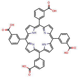 Chemical structure of 3,3',3'',3'''-(porphyrin-5,10,15,20-tetrayl)tetrabenzoic acid , CAS 70152-54-4, AChemBlock AD269845