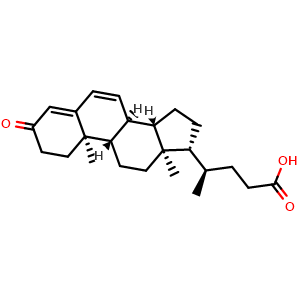 Chemical structure of 3-Oxo-4,6-choladien-24-oic acid , CAS 88179-71-9, AChemBlock AD269863