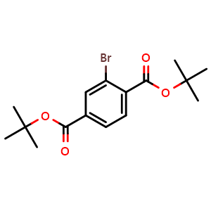 Chemical structure of Di-tert-Butyl 2-bromoterephthalate , CAS 1456885-46-3, AChemBlock AD269879