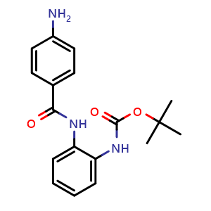 Chemical structure of tert-Butyl (2-(4-aminobenzamido)phenyl)carbamate , CAS 209785-08-0, AChemBlock AD269967