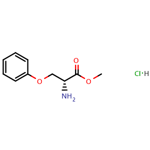 Chemical structure of (R)-Methyl 2-amino-3-phenoxypropanoate hydrochloride , AChemBlock AD269991