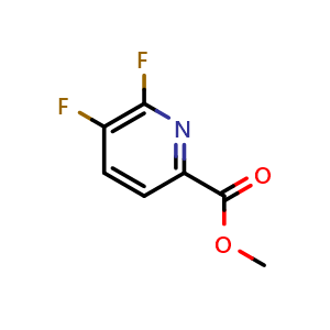 Chemical structure of Methyl 5,6-difluoropicolinate , CAS 1214324-54-5, AChemBlock AD270002