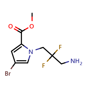 Methyl 1-(3-amino-2,2-difluoropropyl)-4-bromo-1H-pyrrole-2-carboxylate