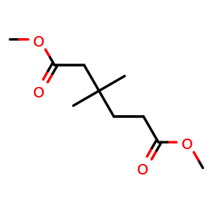 Chemical structure of 1,6-Dimethyl 3,3-dimethylhexanedioate , CAS 17219-22-6, AChemBlock AD270036