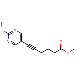 Methyl 6-(2-(methylthio)pyrimidin-5-yl)hex-5-ynoate