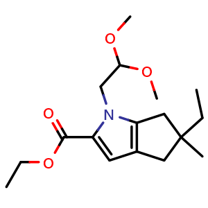 Ethyl 1-(2,2-dimethoxyethyl)-5-ethyl-5-methyl-1,4,5,6-tetrahydrocyclopenta[b]pyrrole-2-carboxylate