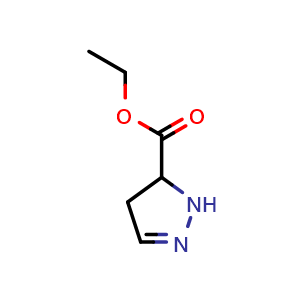 Chemical structure of Ethyl 4,5-dihydro-1H-pyrazole-5-carboxylate , CAS 89600-89-5, AChemBlock AD270068