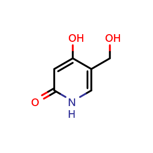 Chemical structure of 4-Hydroxy-5-(hydroxymethyl)pyridin-2(1H)-one , CAS 143834-60-0, AChemBlock AD270128