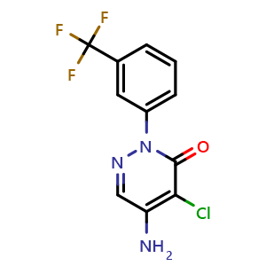 Chemical structure of Desmethylnorflurazon , CAS 23576-24-1, AChemBlock AD270170