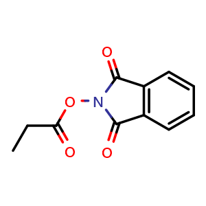 Chemical structure of 2-(1-Oxopropoxy)-1H-isoindole-1,3(2H)-dione , CAS 90467-37-1, AChemBlock AD270187
