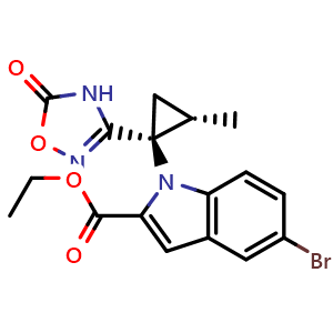 Ethyl 5-bromo-1-((1S,2S)-2-methyl-1-(5-oxo-4,5-dihydro-1,2,4-oxadiazol-3-yl)cyclopropyl)-1H-indole-2-carboxylate