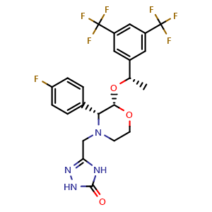 3-(((2S,3R)-2-((S)-1-(3,5-Bis(trifluoromethyl)phenyl)ethoxy)-3-(4-fluorophenyl)morpholino)methyl)-1H-1,2,4-triazol-5(4H)-one