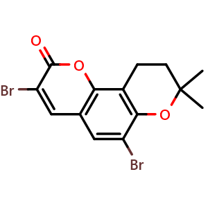 3,6-Dibromo-8,8-dimethyl-9,10-dihydro-2H,8H-pyrano[2,3-f]chromen-2-one
