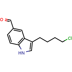 Chemical structure of 3-(4-Chlorobutyl)-1H-indole-5-carbaldehyde , CAS 847179-81-1, AChemBlock AD270224