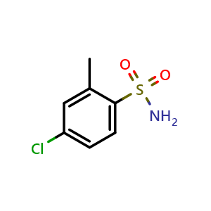 Chemical structure of 4-Chloro-2-methylbenzenesulfonamide , CAS 85019-87-0, AChemBlock AD270248